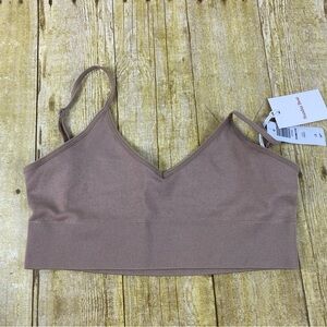 New‎ Tan Ribbed Bralette Size Large